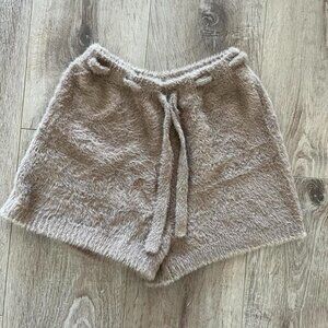 Carmel Brown Fuzzy Micro Shorts